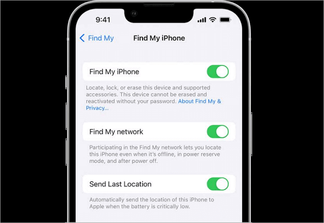 locate an iphone that is turned off